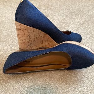 G. H. Bass & Co. Karlie wedge denim & cork